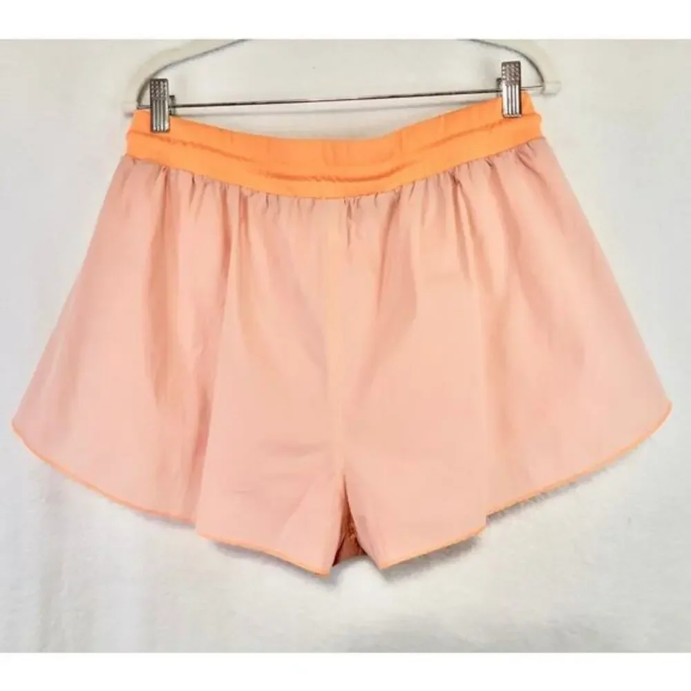 Free‎ People Movement Day Dream 2-in-1 Shorts Size Large Neon Orange